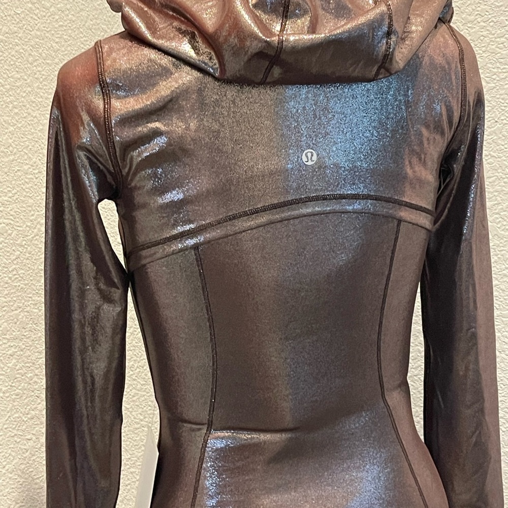 lululemon athletica Metallic Brown Hooded Jacket